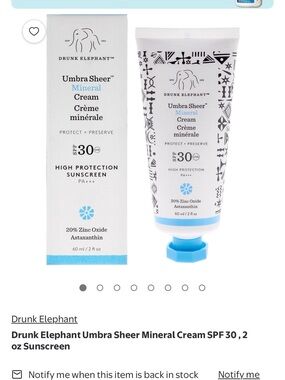Drunk Elephant Umbra Sheer Mineral Cream